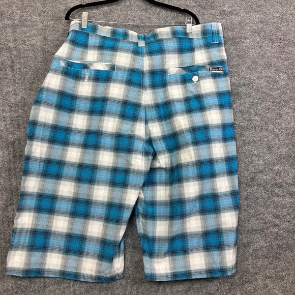 Southpole Big & Tall Blue Plaid Flat‎ Front Shorts Men's Size 44 - Picture 11 of 12